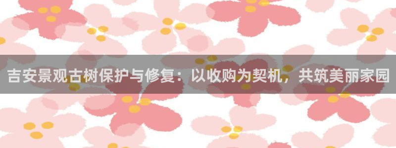 天顺娱乐官方网站：吉安景观古树保护与修复：以收购为契机，共筑美丽家园