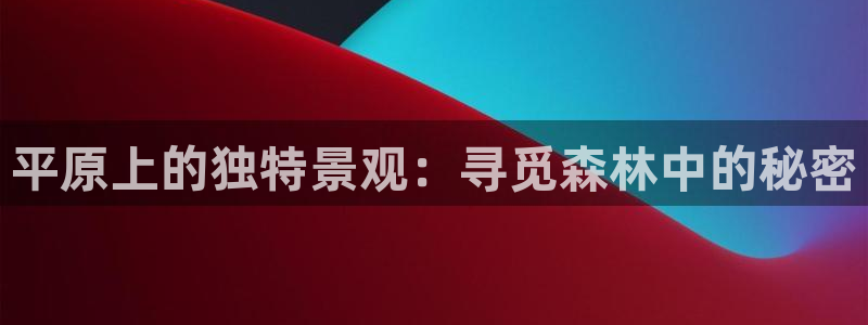 天顺2娱乐平台登陆：平原上的独特景观：寻觅森林中的秘密